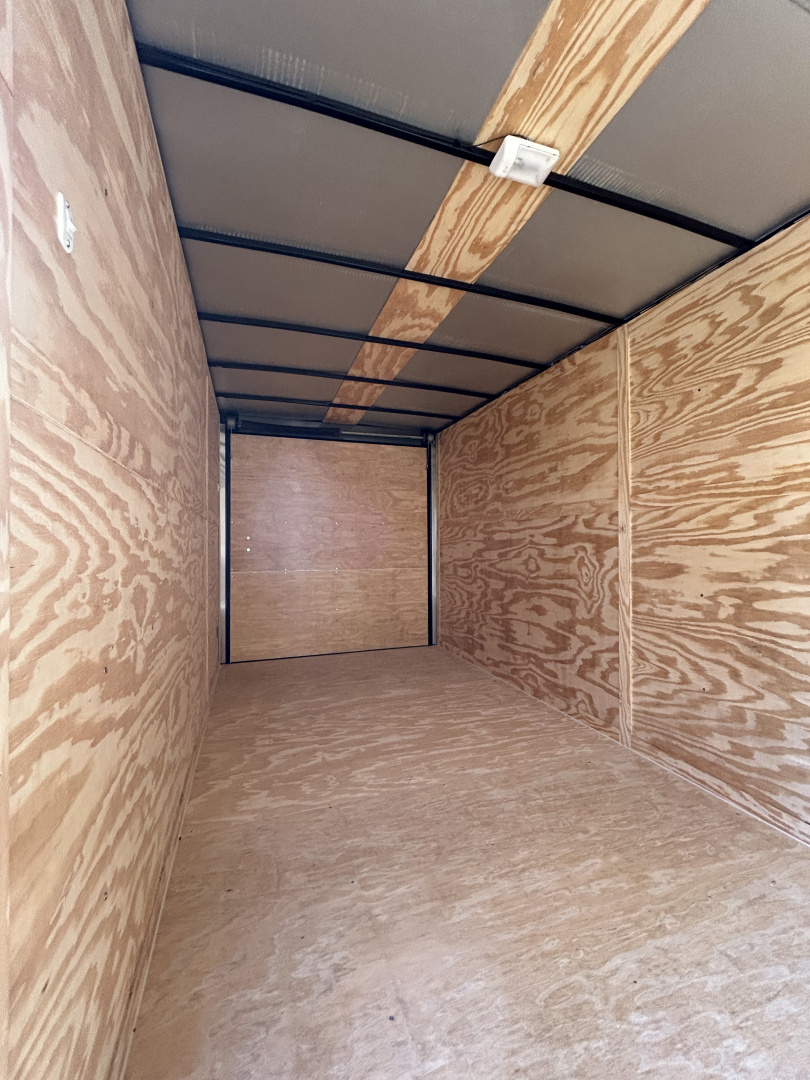 New 2026 Family Trailer 7x16 Tandem Axles Cargo / Enclosed Trailer-Screwless Exterior-Blackout Pkg-Rear Spoiler