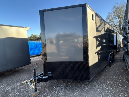 New 2026 Family Trailer 8.5x20 Tandem Axles-5200lbs axles Car Hauler-Screwless Exterior- Blackout Pkg-Rear Spoiler