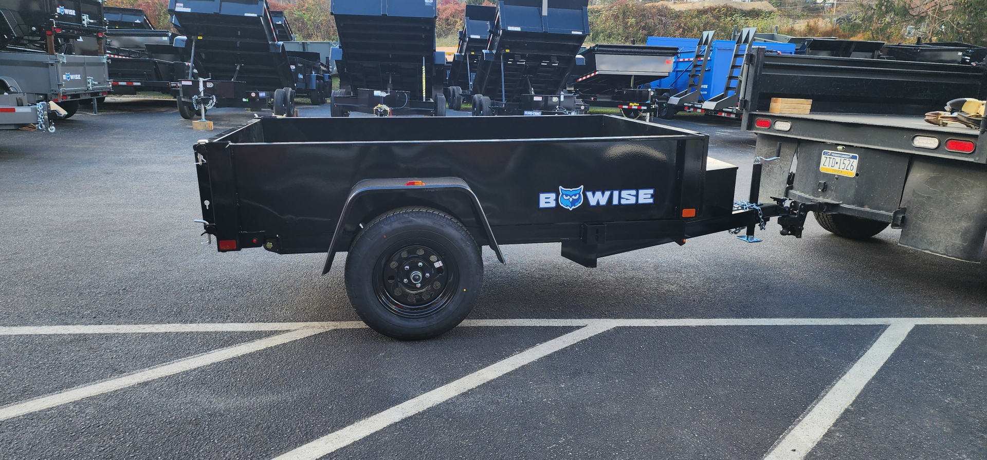 New 5 x 8 BWISE Low Pro Dump Trailer 3k