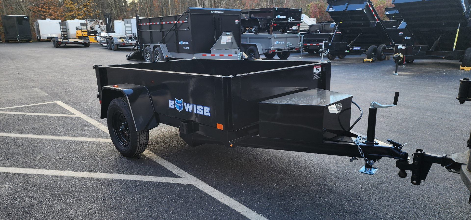 New 5 x 8 BWISE Low Pro Dump Trailer 3k