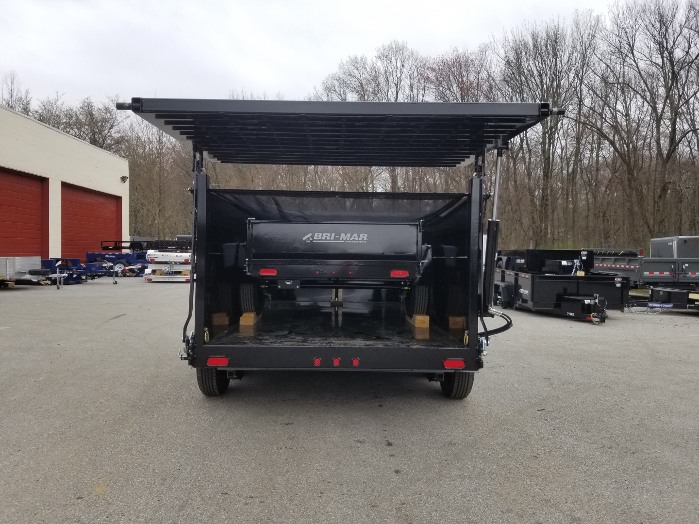 New 7 x 14 DUT15 BWISE Telescopic Ultimate Dump Trailer 15.4K **Hammertone Black/Gray Frame