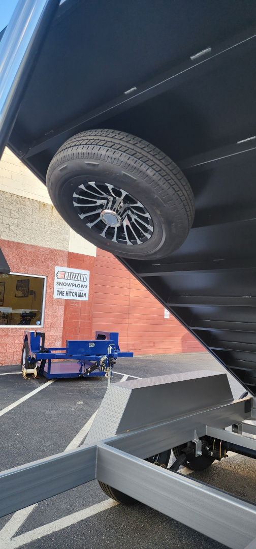 New 7 x 14 DUT15 BWISE Telescopic Ultimate Dump Trailer 15.4K **Hammertone Black/Gray Frame