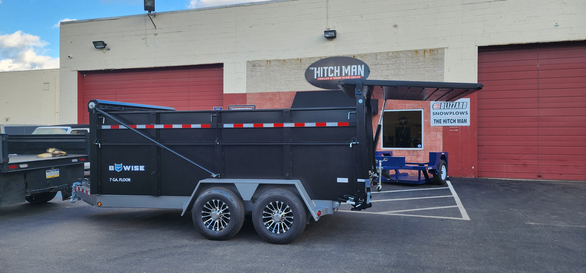 New 7 x 14 DUT15 BWISE Telescopic Ultimate Dump Trailer 15.4K **Hammertone Black/Gray Frame