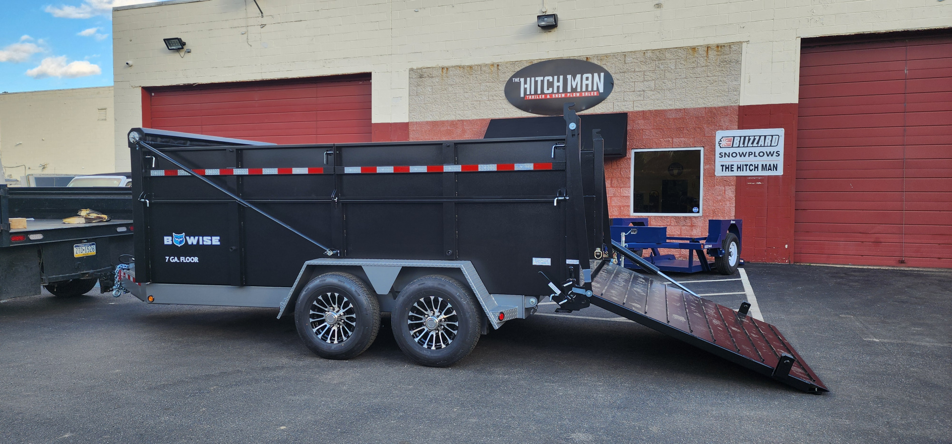 New 7 x 14 DUT15 BWISE Telescopic Ultimate Dump Trailer 15.4K **Hammertone Black/Gray Frame