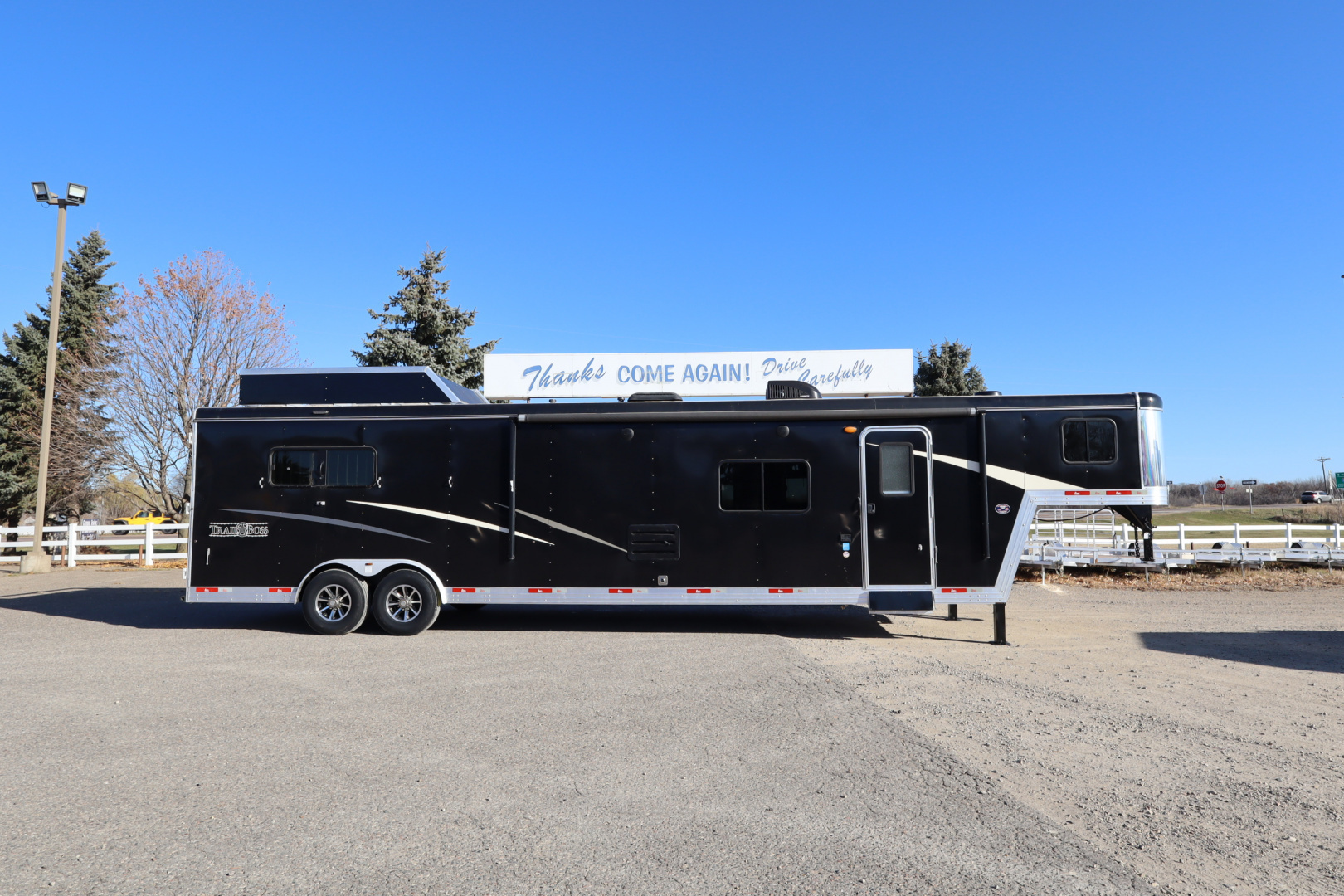 Used 2020 Bison Trailers Trail Boss 3 Horse LQ Slide Horse Trailer