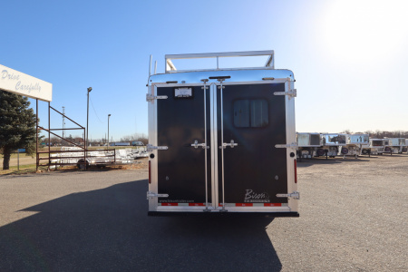 Used 2020 Bison Trailers Trail Boss 3 Horse LQ Slide Horse Trailer
