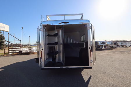 Used 2020 Bison Trailers Trail Boss 3 Horse LQ Slide Horse Trailer