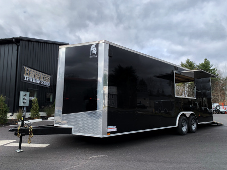 New 2026 SPARTAN 8.5X24 + 2ft V nose/ 7' Int Height /Polycore Exterior/ Concession Window/ Ext. tongue / - 9990gvw