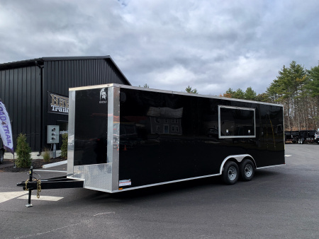 New 2026 SPARTAN 8.5X24 + 2ft V nose/ 7' Int Height /Polycore Exterior/ Concession Window/ Ext. tongue / - 9990gvw