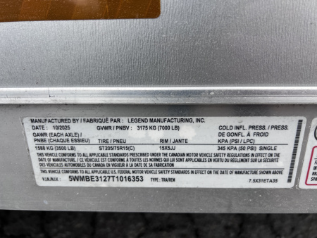 New 2026 Legend Trailers 7.5x 31 7K Explorer Series Snowmobile Trailer