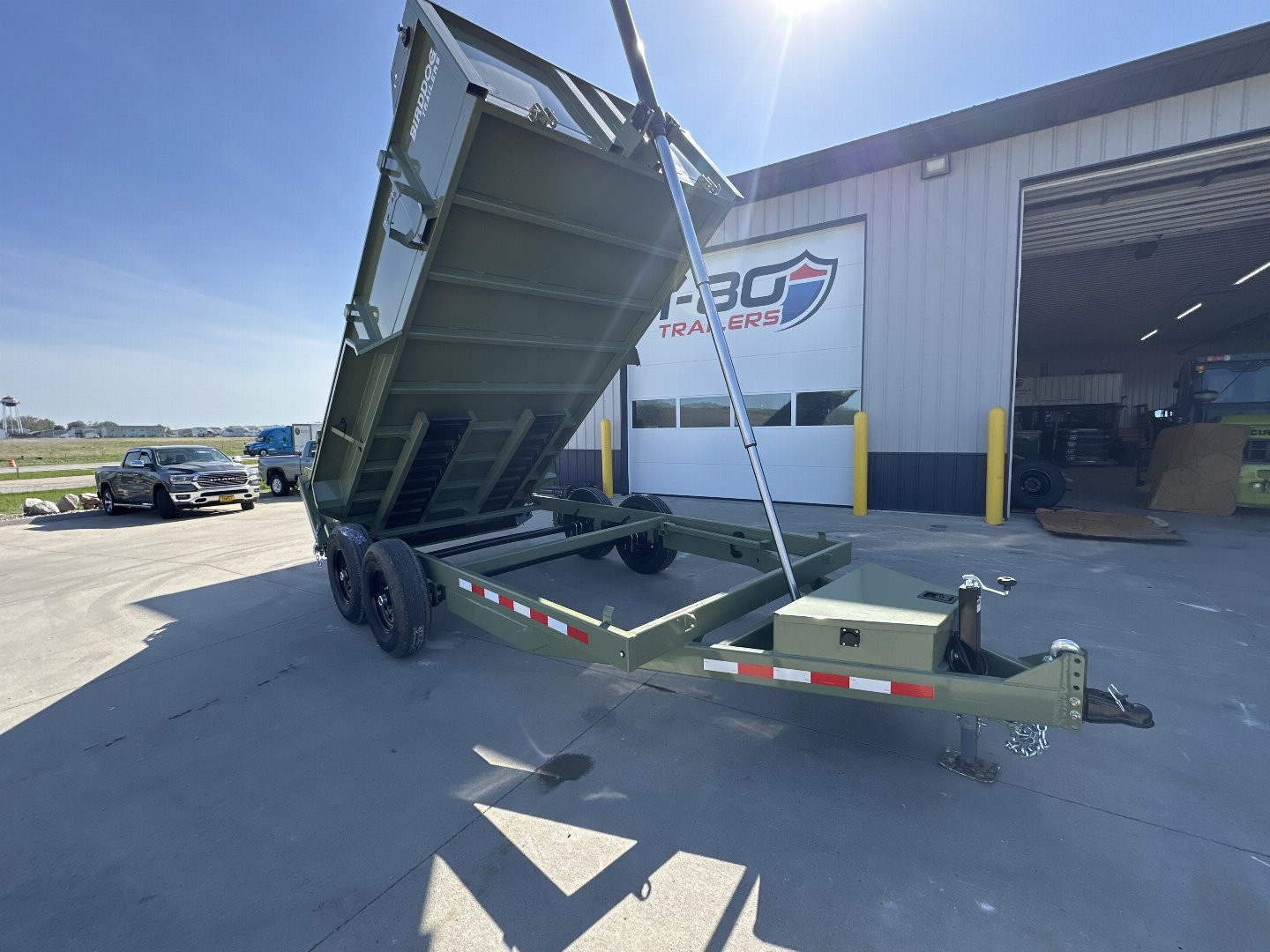 New 2026 Watchdog Green 7'x14' 14k Bird Dog Dump Trailer
