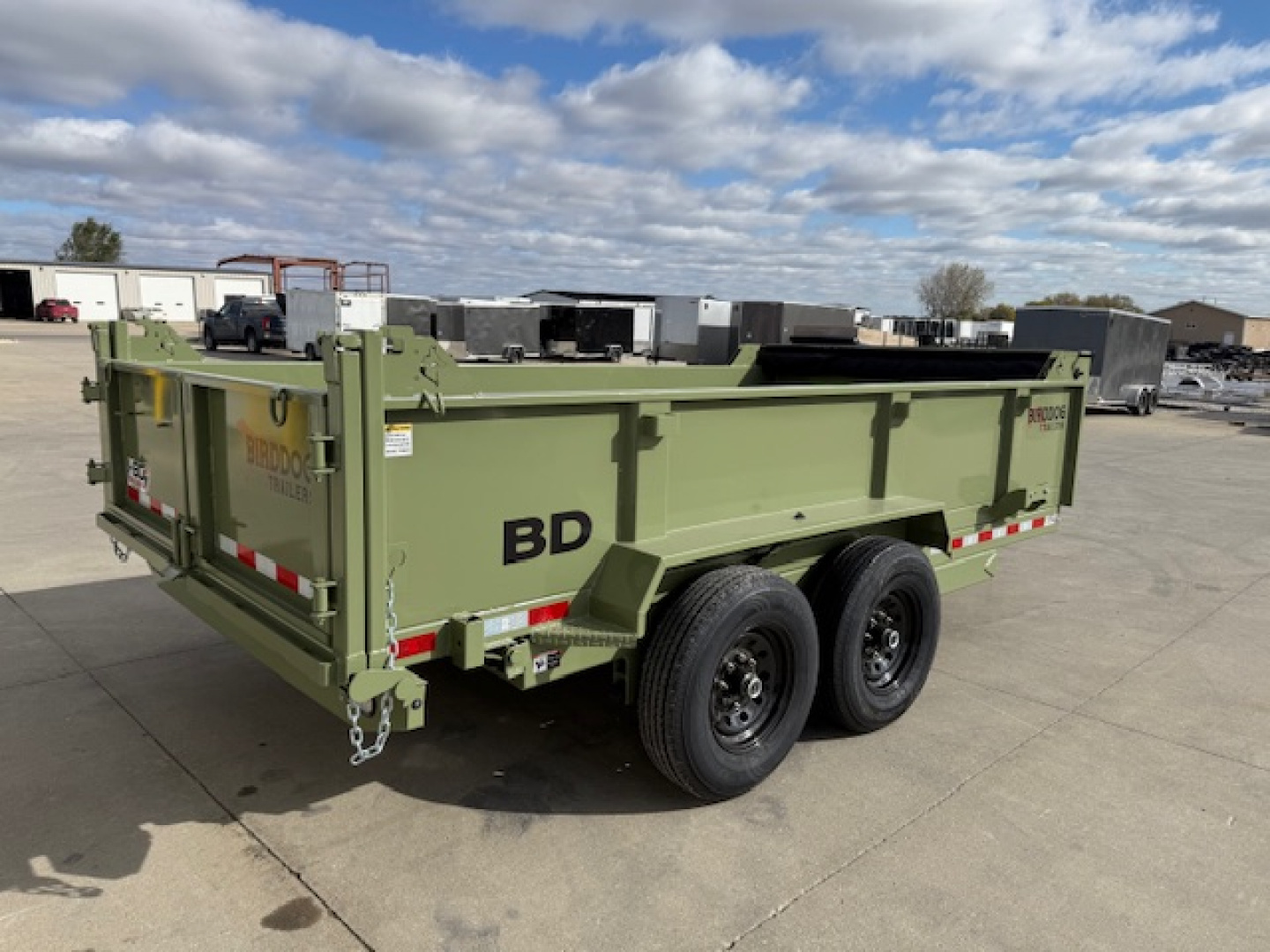 New 2026 Watchdog Green 7'x14' 14k Bird Dog Dump Trailer