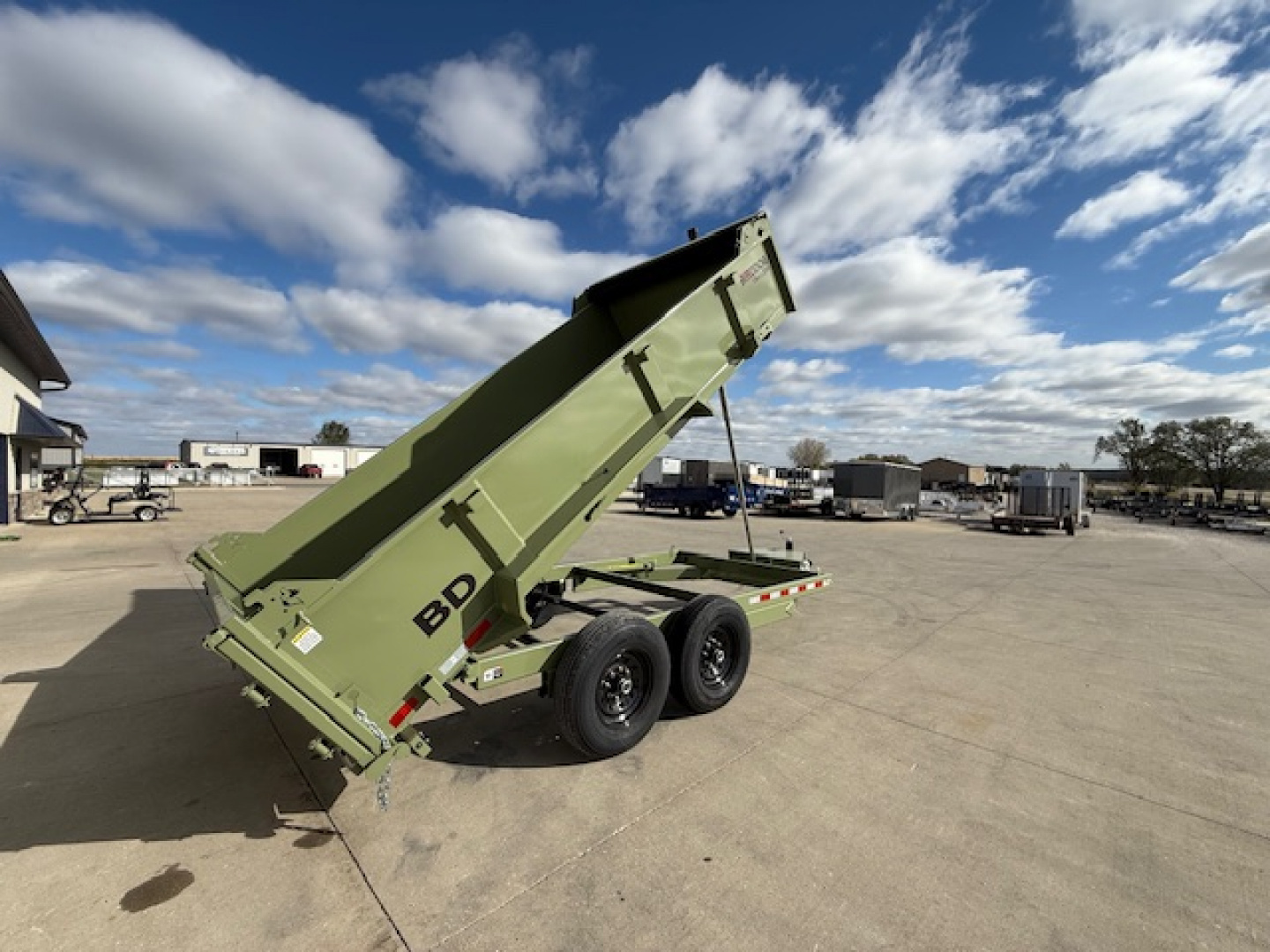 New 2026 Watchdog Green 7'x14' 14k Bird Dog Dump Trailer