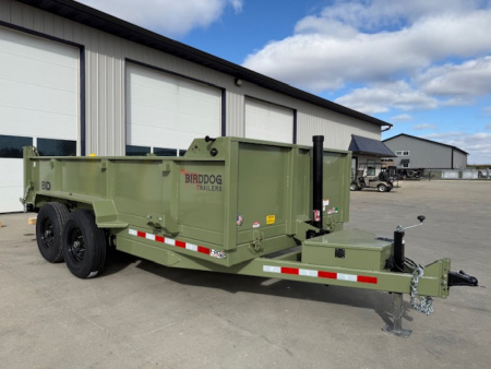 New 2026 Watchdog Green 7'x14' 14k Bird Dog Dump Trailer