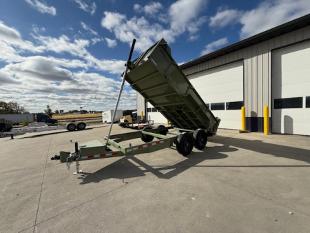 New 2026 Watchdog Green 7'x14' 14k Bird Dog Dump Trailer