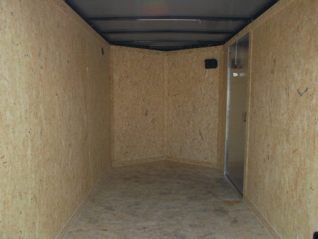 New 2026 Covered Wagon Trailers 6x10 Cargo / Enclosed Trailer / 6'6" Interior Height / Extra Wide Ramp Gate / RV Side Door /.030 Black Semi-Screwless Exterior