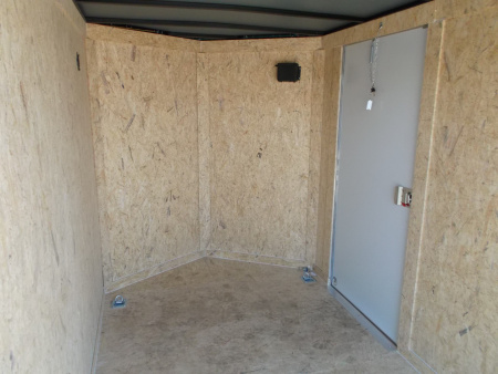 New 2026 Covered Wagon Trailers 6x10 Cargo / Enclosed Trailer / 6'6" Interior Height / Extra Wide Ramp Gate / RV Side Door /.030 Black Semi-Screwless Exterior