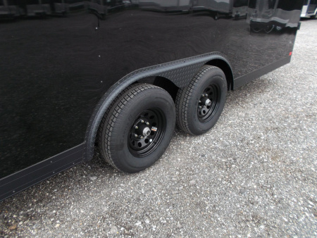 New 2026 Covered Wagon Trailers 8.5x24 Cargo Trailer / Enclosed Cargo Trailer / Enclosed Car Hauler / 7ft Interior / 5200# Axles / Extra Wide Ramp Door / 48" RV Side Door / Bed Lined RV Step / .030 Black Semi-Screwless Exterior / Black Out Package