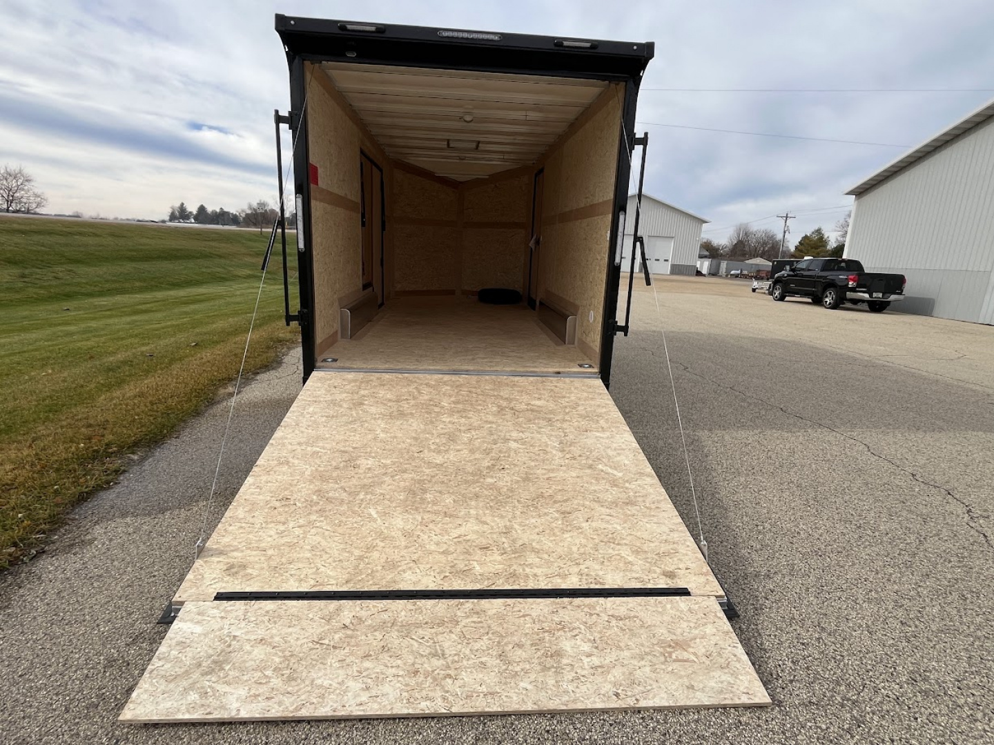 New 2025 Qualitec Aluminum 7.5' x 16'+30" Aerostar w/ UTV Package, Escape Door, Spare Tire & Mount Cargo / Enclosed Trailer