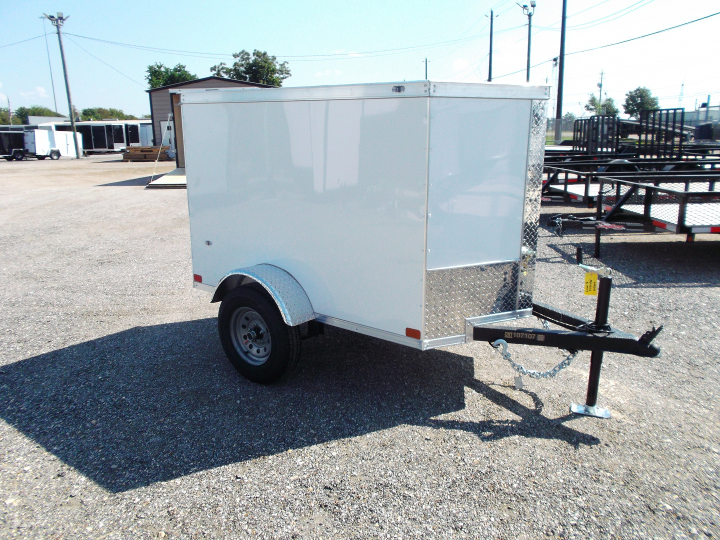 New 2026 Covered Wagon Trailers 4x6 Cargo Trailer / Enclosed Trailer / LEDs / Radials / 1 Piece Roof / Semi-Screwless Exterior / Bed Lined Frame and Tongue