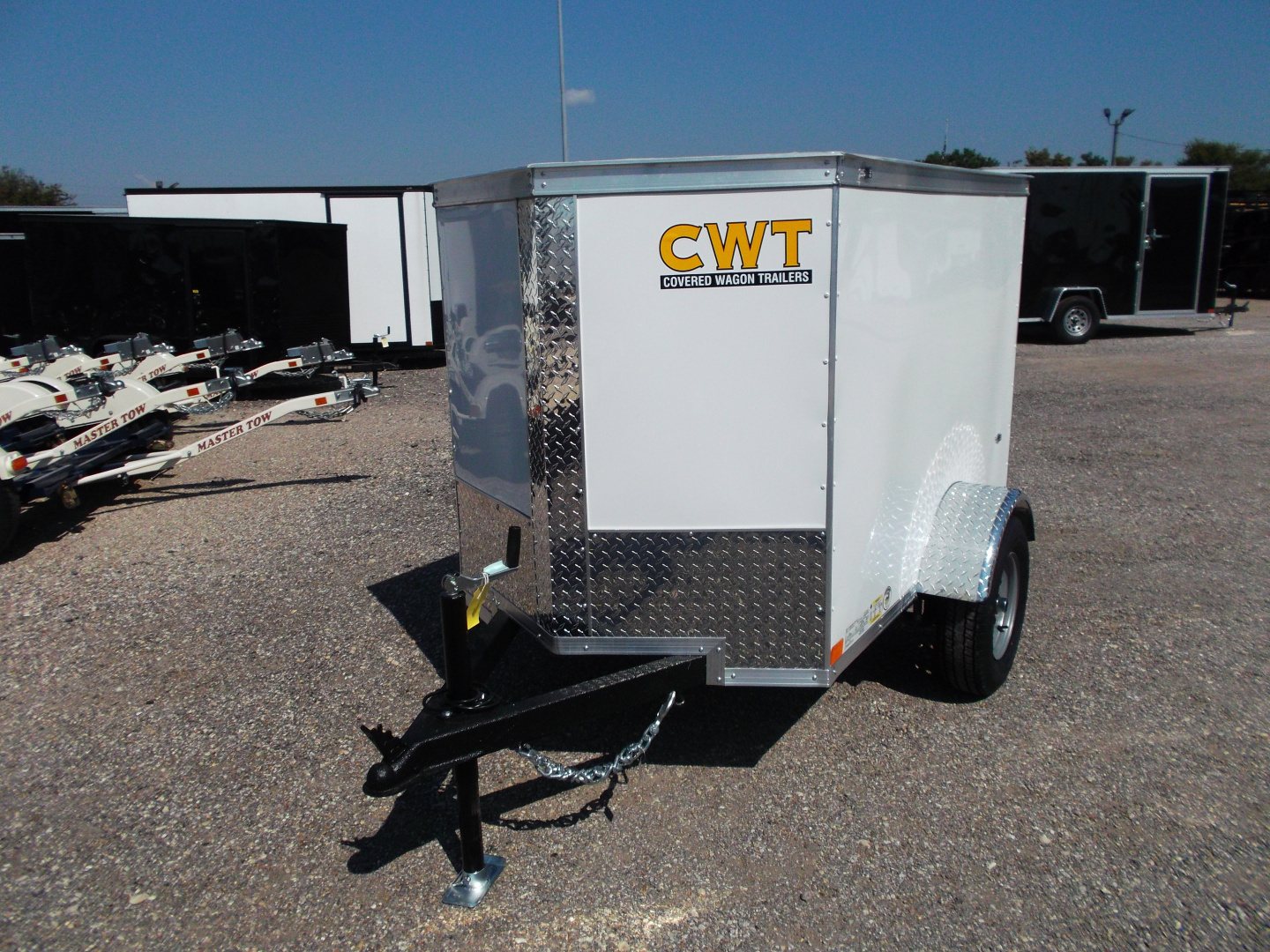 New 2026 Covered Wagon Trailers 4x6 Cargo Trailer / Enclosed Trailer / LEDs / Radials / 1 Piece Roof / Semi-Screwless Exterior / Bed Lined Frame and Tongue