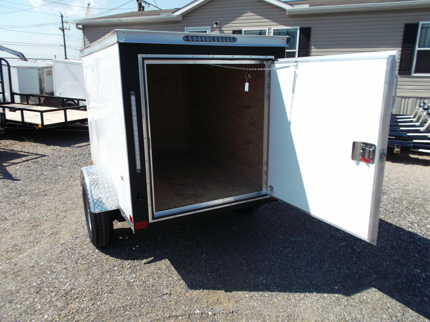 New 2026 Covered Wagon Trailers 4x6 Cargo Trailer / Enclosed Trailer / LEDs / Radials / 1 Piece Roof / Semi-Screwless Exterior / Bed Lined Frame and Tongue