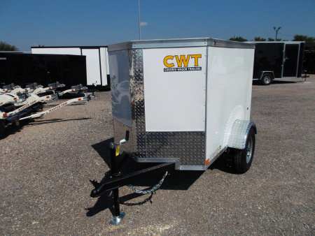 New 2026 Covered Wagon Trailers 4x6 Cargo Trailer / Enclosed Trailer / LEDs / Radials / 1 Piece Roof / Semi-Screwless Exterior / Bed Lined Frame and Tongue