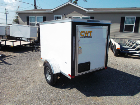 New 2026 Covered Wagon Trailers 4x6 Cargo Trailer / Enclosed Trailer / LEDs / Radials / 1 Piece Roof / Semi-Screwless Exterior / Bed Lined Frame and Tongue