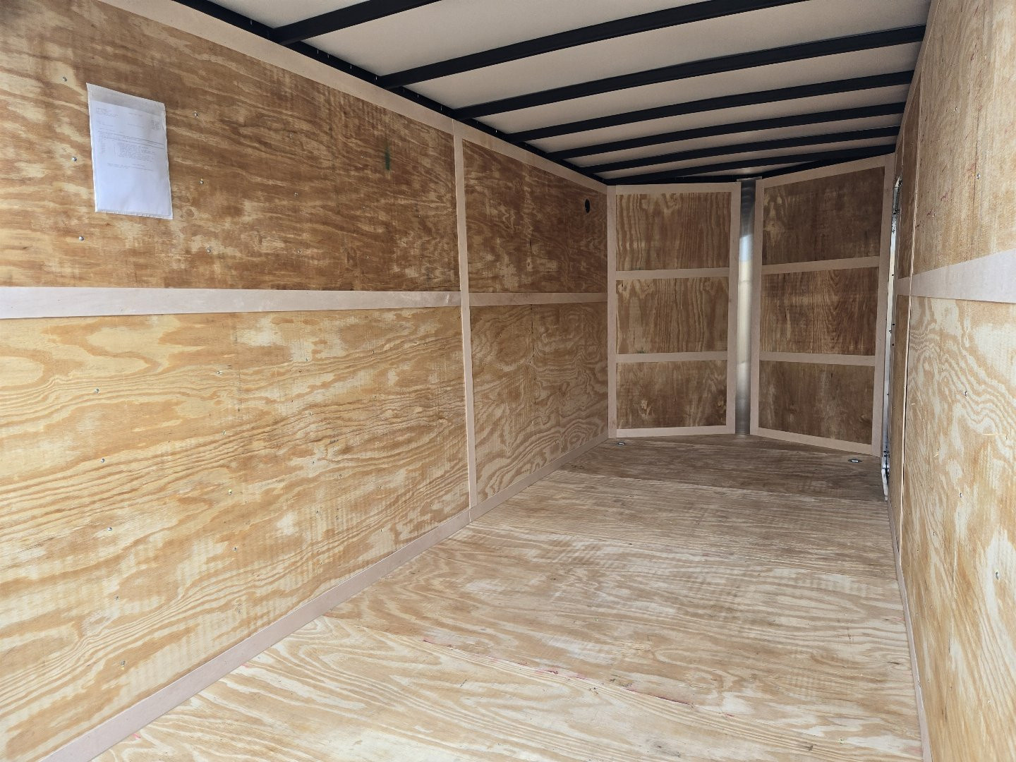 New 7 x 16 Homesteader Intrepid V-Nose Cargo Trailer, 7k GVWR ***6" Extra Height, Black Out Package, Ramp Door, Tie Downs