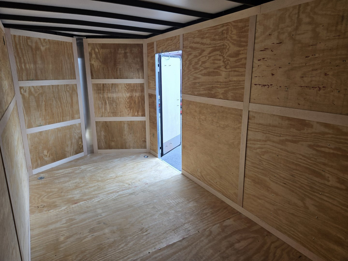 New 7 x 16 Homesteader Intrepid V-Nose Cargo Trailer, 7k GVWR ***6" Extra Height, Black Out Package, Ramp Door, Tie Downs