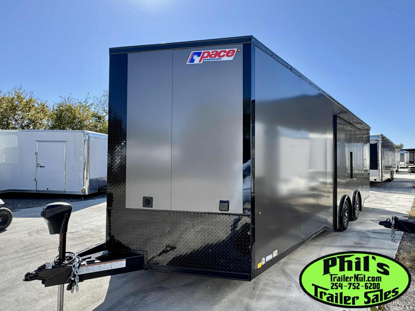 New Pace American 8.5X24 RACE TRAILER FULL ESCAPE DOOR WITH REMOVABLE FENDER Car / Racing Trailer