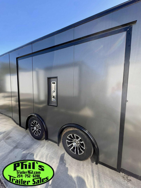 New Pace American 8.5X24 RACE TRAILER FULL ESCAPE DOOR WITH REMOVABLE FENDER Car / Racing Trailer