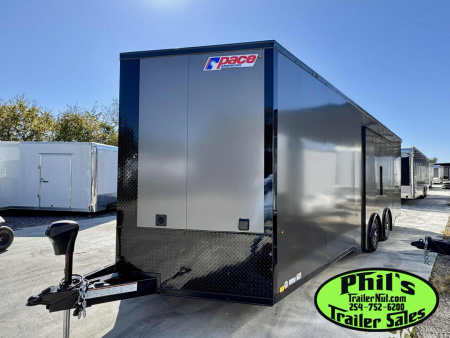 New Pace American 8.5X24 RACE TRAILER FULL ESCAPE DOOR WITH REMOVABLE FENDER Car / Racing Trailer