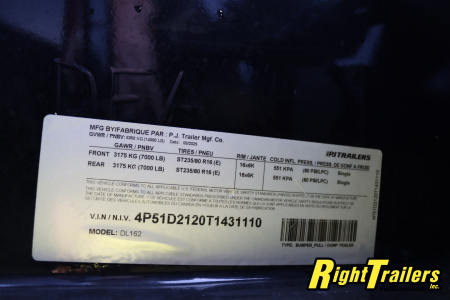 New 2026 7X16 PJ Dump Trailer