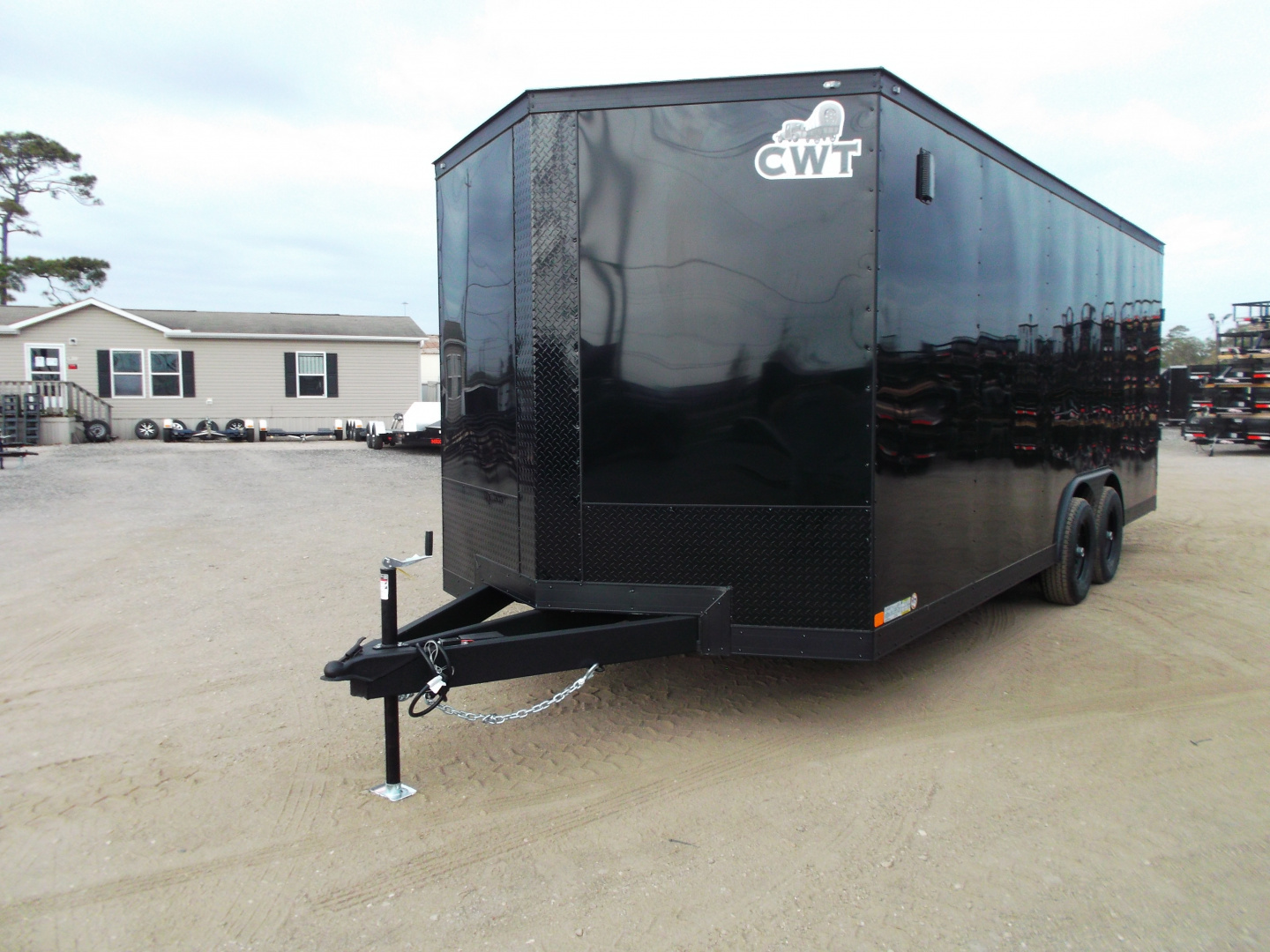 New 2026 Covered Wagon Trailers 8.5x20 Cargo / Enclosed Trailer / Car Hauler / 5200# Axles / 7ft Interior / 60" Triple Tube Tongue / 48" RV Door / Extra Wide Ramp / .080 Black Skin / Black Out Package