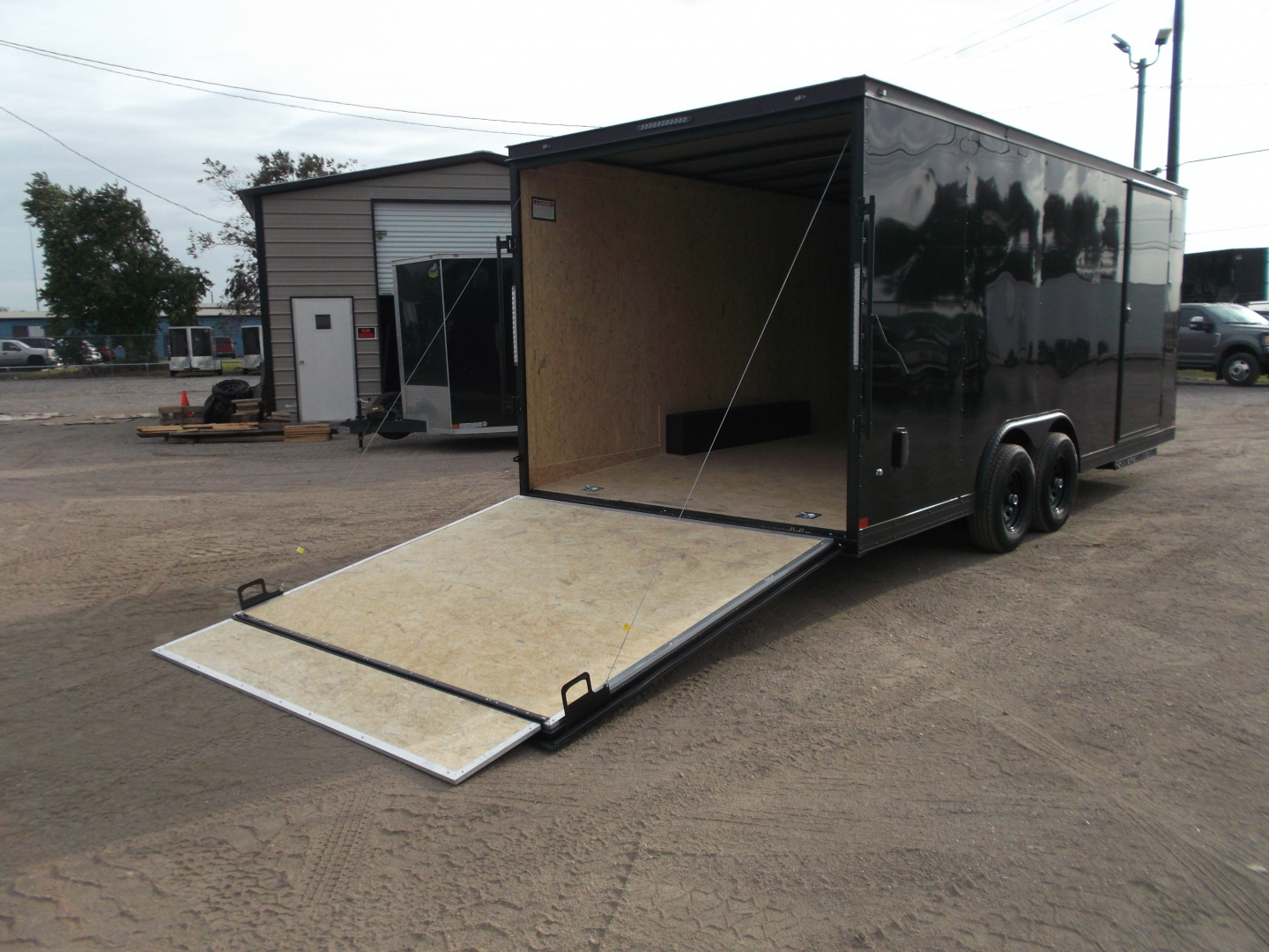 New 2026 Covered Wagon Trailers 8.5x20 Cargo / Enclosed Trailer / Car Hauler / 5200# Axles / 7ft Interior / 60" Triple Tube Tongue / 48" RV Door / Extra Wide Ramp / .080 Black Skin / Black Out Package