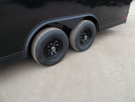 New 2026 Covered Wagon Trailers 8.5x20 Cargo / Enclosed Trailer / Car Hauler / 5200# Axles / 7ft Interior / 60" Triple Tube Tongue / 48" RV Door / Extra Wide Ramp / .080 Black Skin / Black Out Package