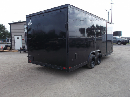 New 2026 Covered Wagon Trailers 8.5x20 Cargo / Enclosed Trailer / Car Hauler / 5200# Axles / 7ft Interior / 60" Triple Tube Tongue / 48" RV Door / Extra Wide Ramp / .080 Black Skin / Black Out Package