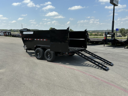 New 2026 PJ 83"x14' BP Tandem Axle Low Pro Telescopic Dump w/ 48" Sides - DT