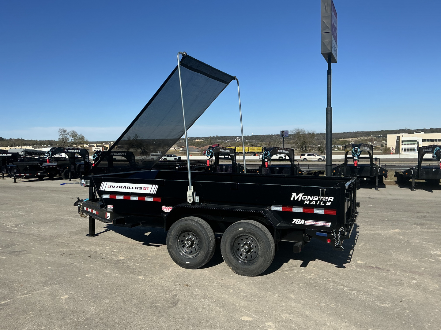 New 2026 PJ 83"x14' BP Tandem Axle Low Pro Telescopic Dump w/ 24" Sides – DT Voyager Package