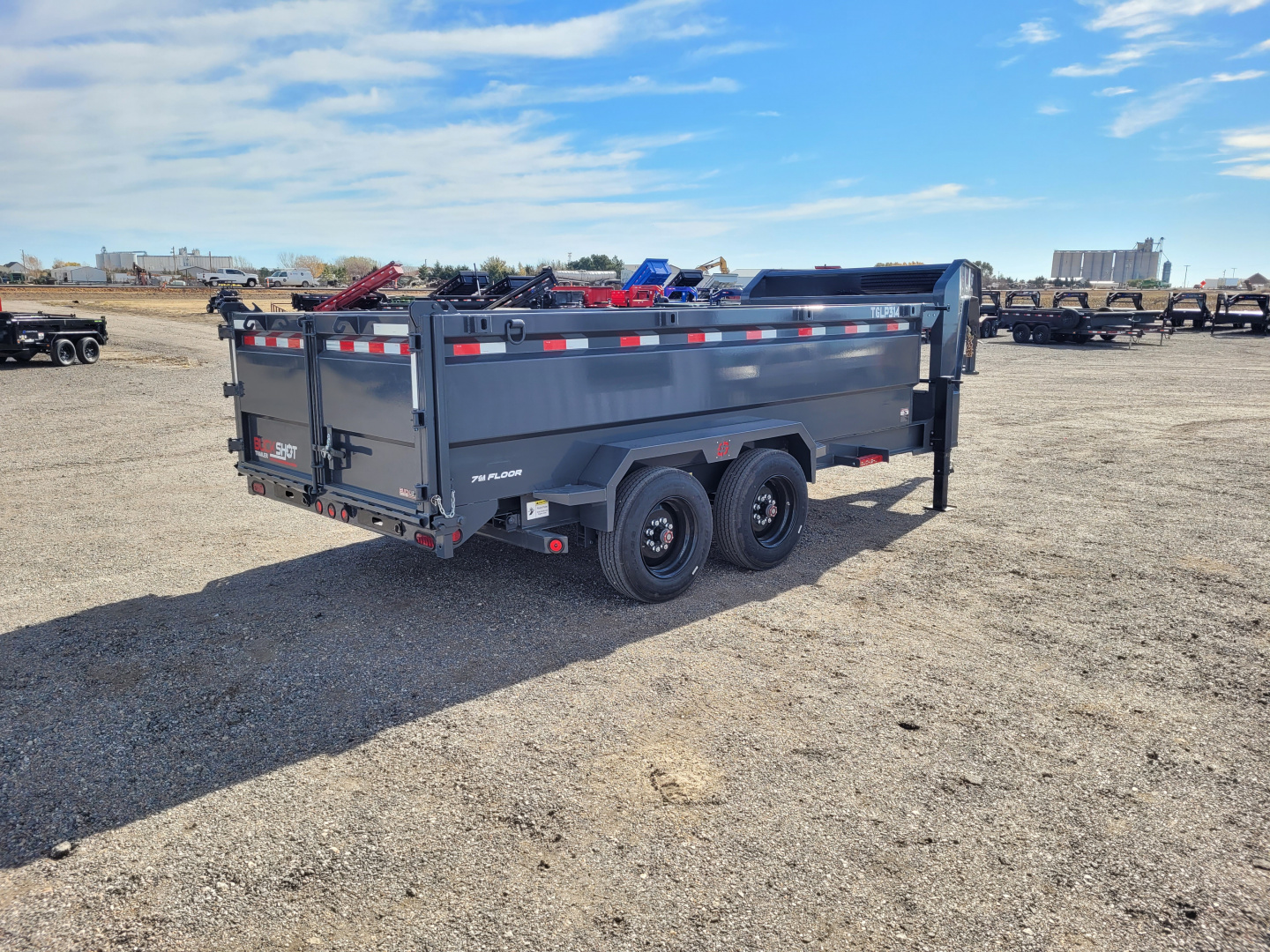 New 2026 Buckshot 83"x14' Telescopic Gooseneck Dump Trailer W/3' Sides/8KAxles