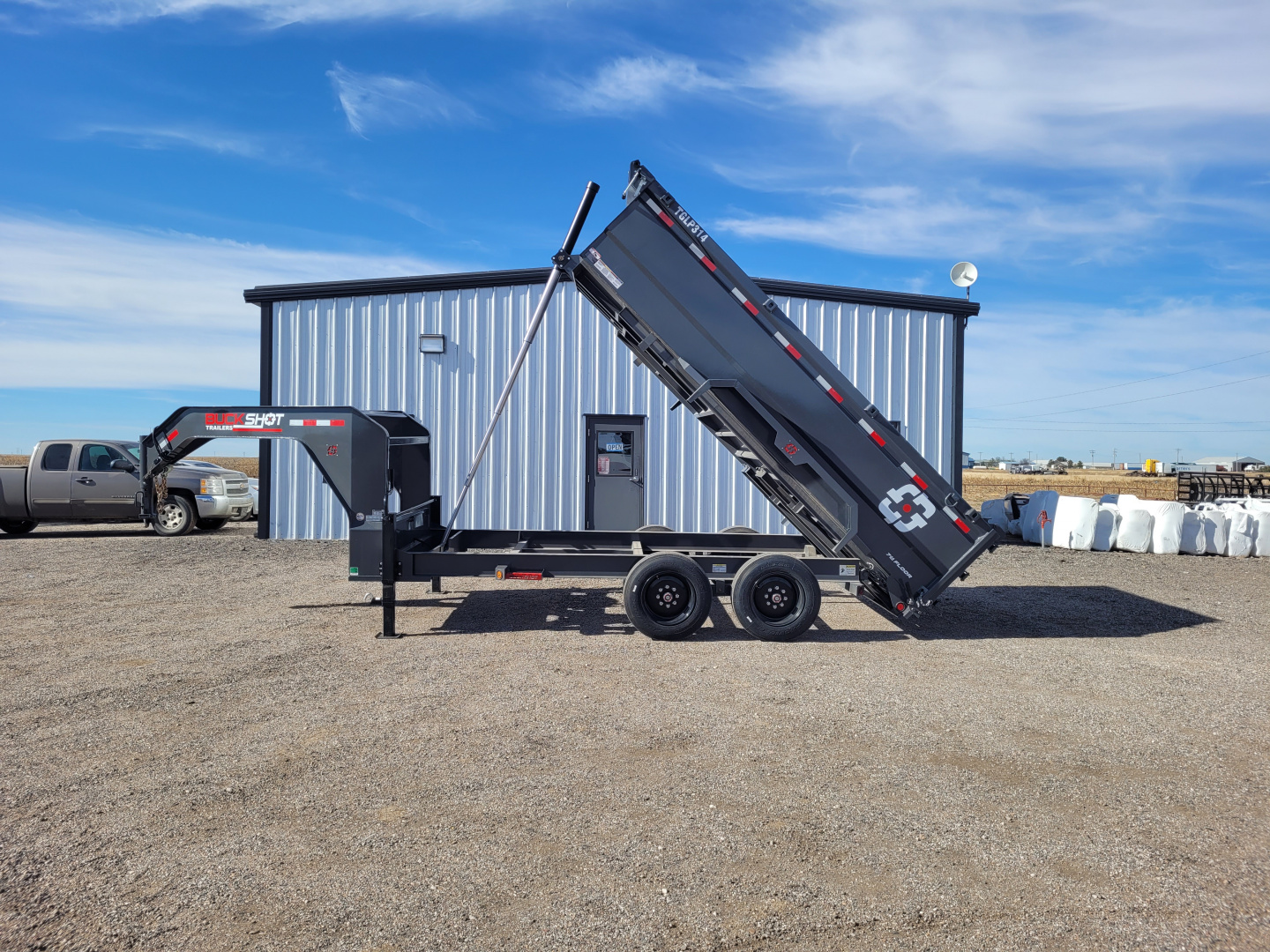 New 2026 Buckshot 83"x14' Telescopic Gooseneck Dump Trailer W/3' Sides/8KAxles