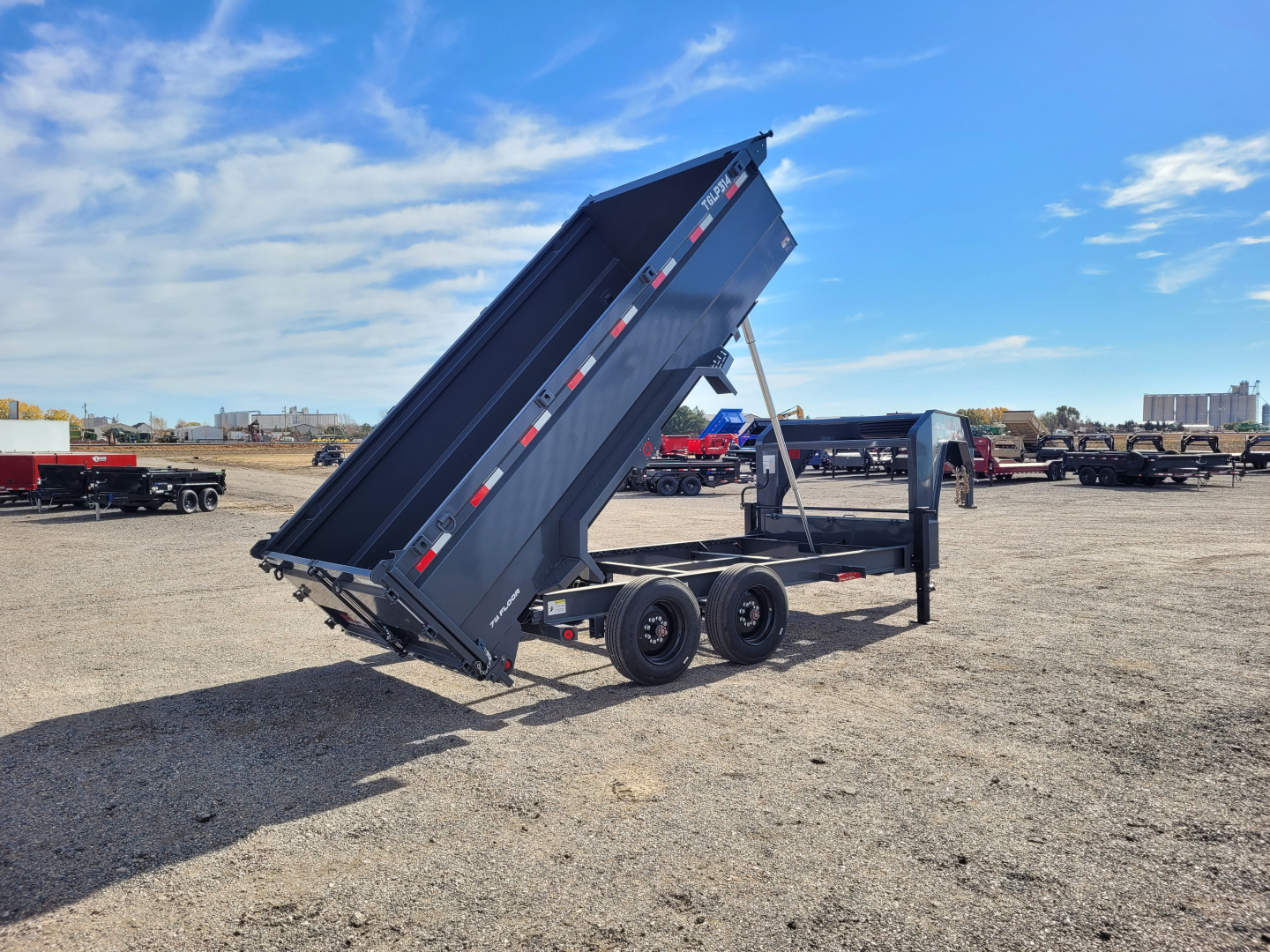 New 2026 Buckshot 83"x14' Telescopic Gooseneck Dump Trailer W/3' Sides/8KAxles
