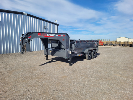 New 2026 Buckshot 83"x14' Telescopic Gooseneck Dump Trailer W/3' Sides/8KAxles