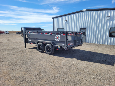 New 2026 Buckshot 83"x14' Telescopic Gooseneck Dump Trailer W/3' Sides/8KAxles