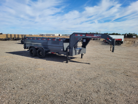 New 2026 Buckshot 83"x14' Telescopic Gooseneck Dump Trailer W/3' Sides/8KAxles