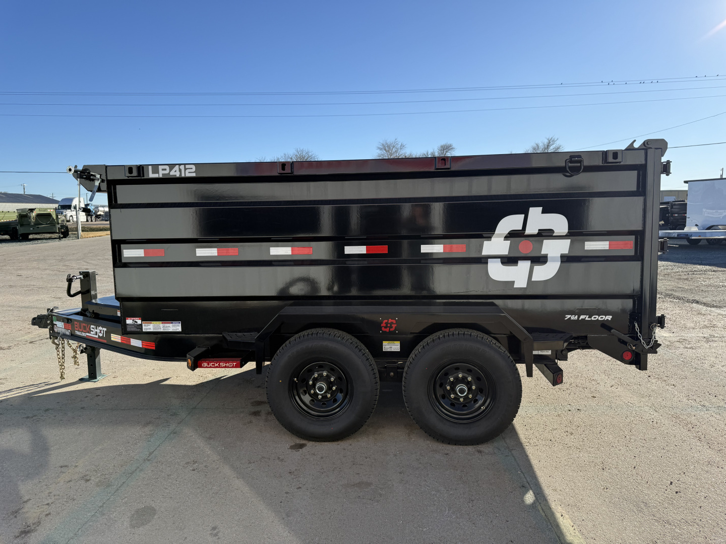 New 2025 Buckshot MFG 12'X83"X 48" Dump Trailer
