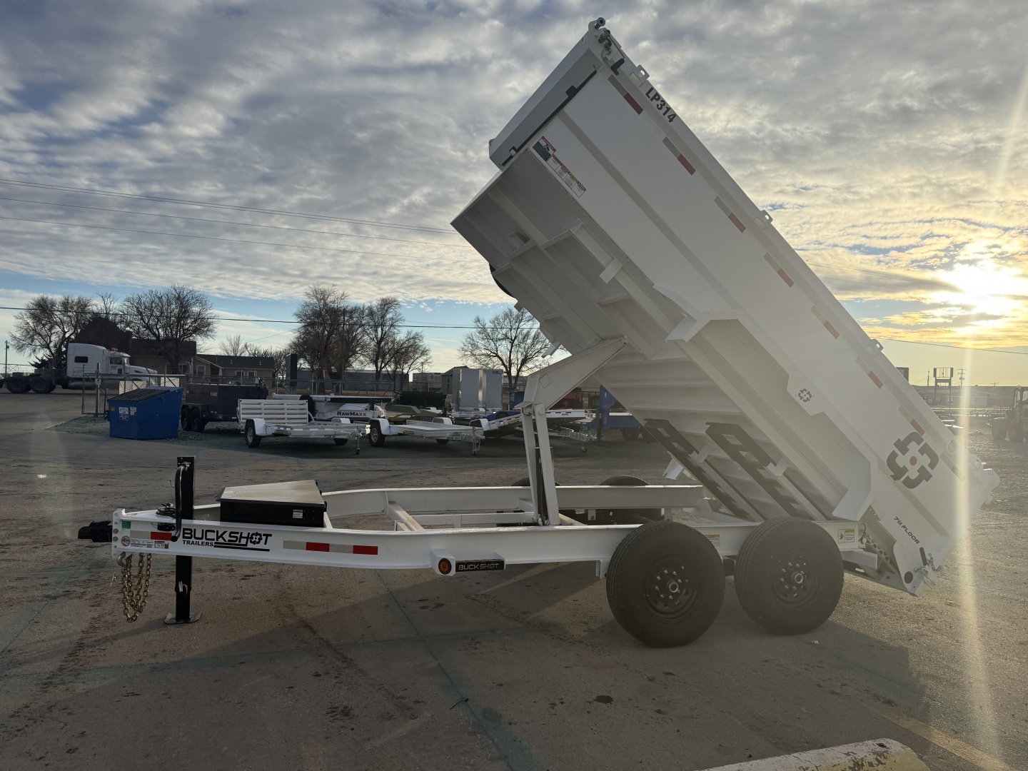 New 2025 Buckshot MFG 14' X 83" X 36" Sides Dump Trailer