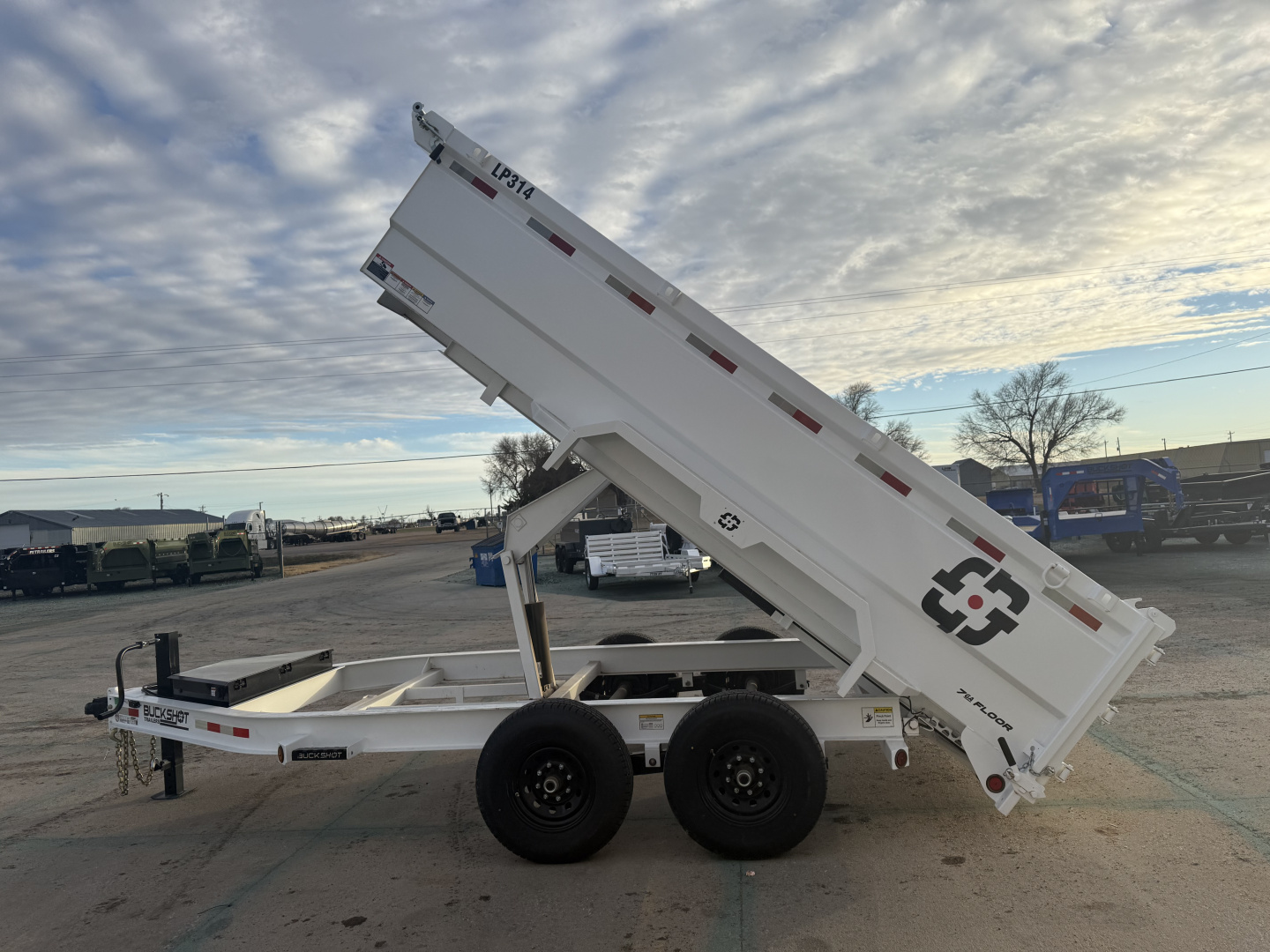 New 2025 Buckshot MFG 14' X 83" X 36" Sides Dump Trailer