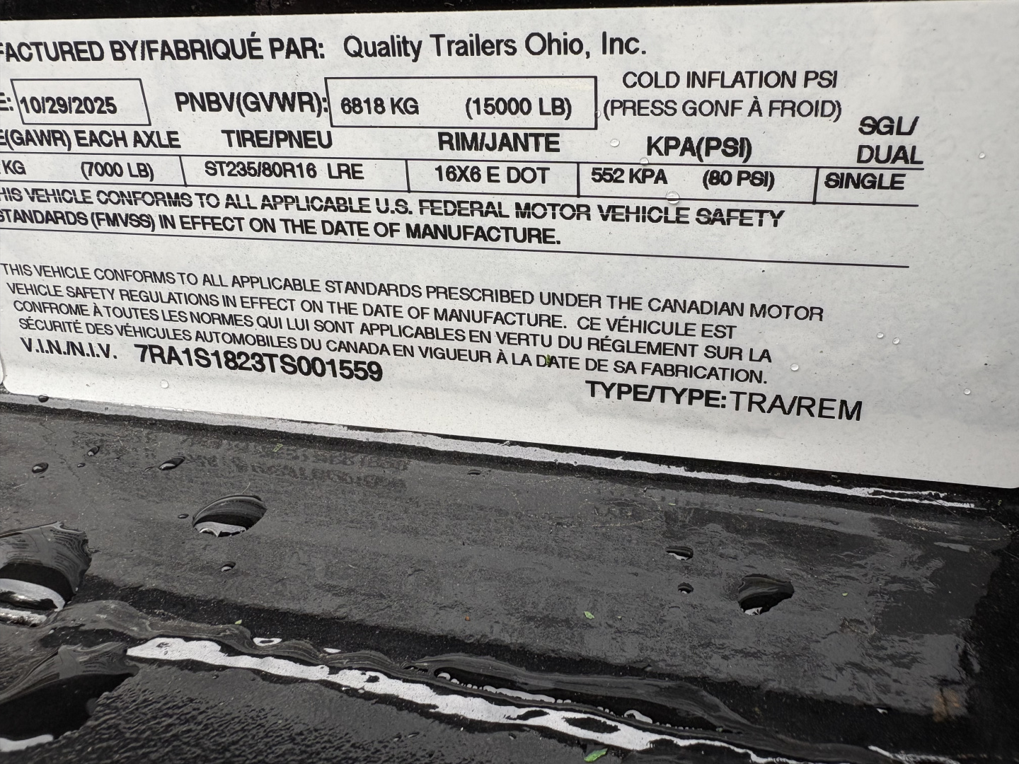 New 2026 Quality Trailers 18' 15K Skid Steer Equipment Trailer